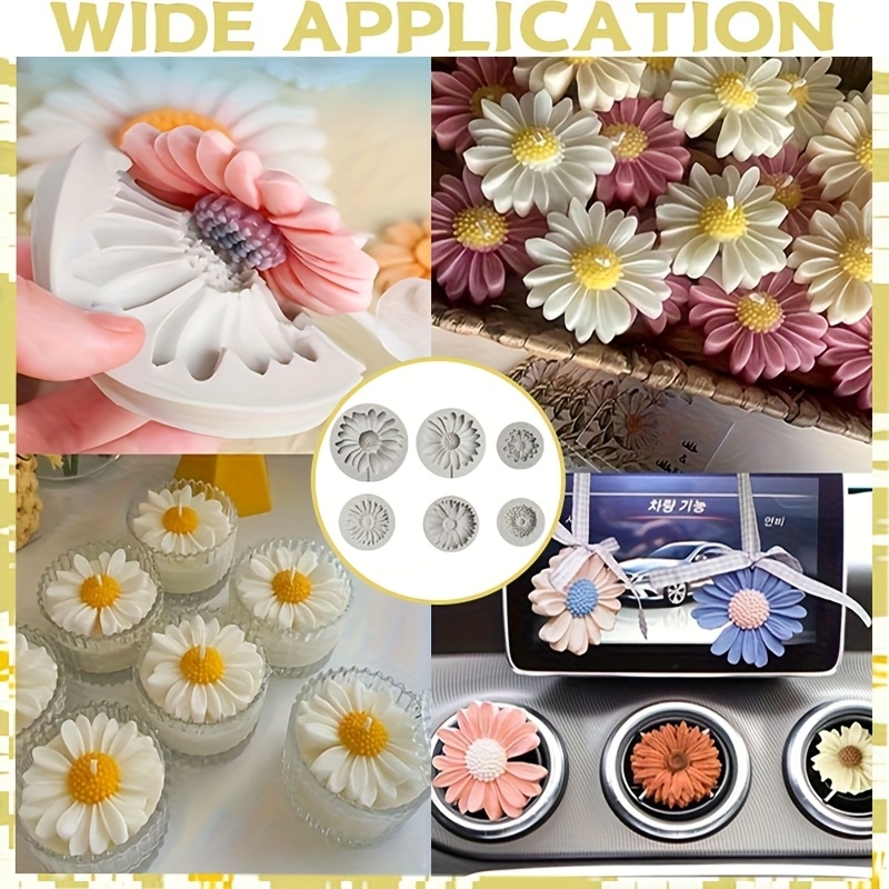 6 Pieces，Sunflower Daisy Silic - Resin Craft Ideas recension och pris