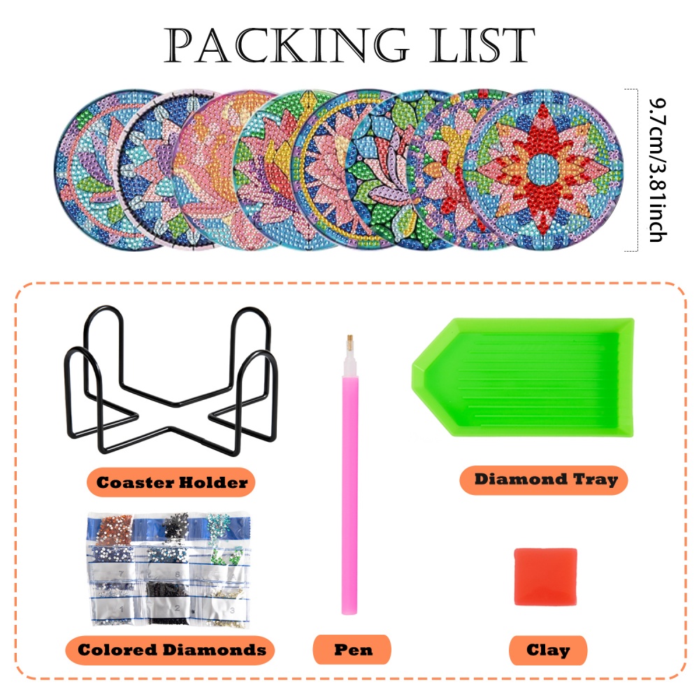 8 pieces/set of diamond painte - Resin Craft Kit recension och pris