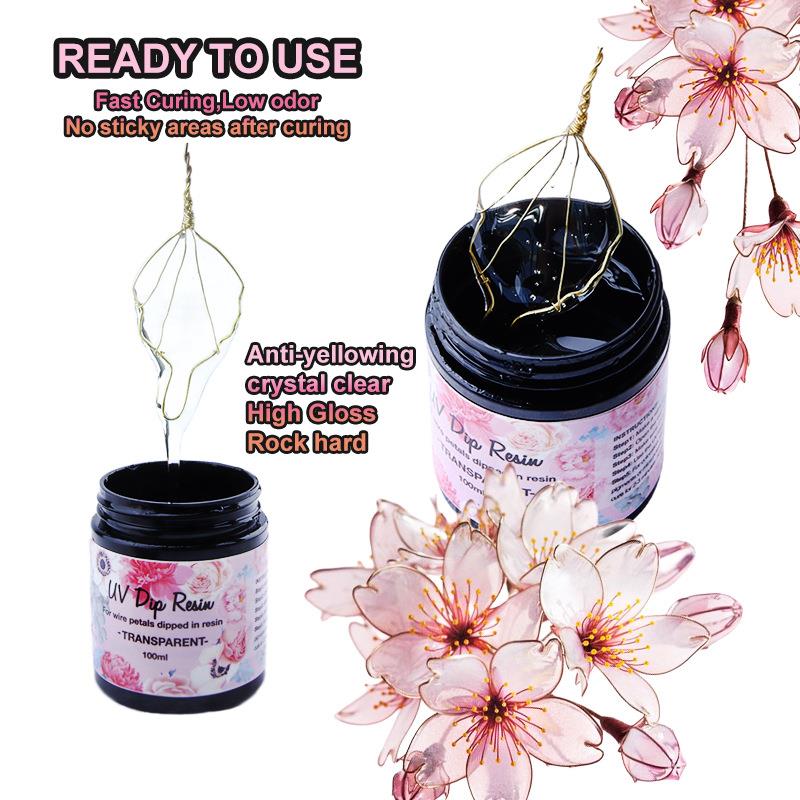 100ml UV DIP Resin Glue For Wi - Flower Preservation Resin recension och pris