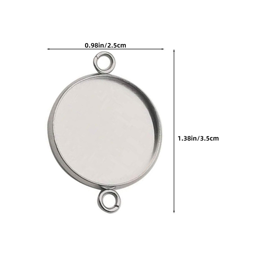 20Pcs Stainless Steel Jewelry  - Bezels Set Pendant recension och pris