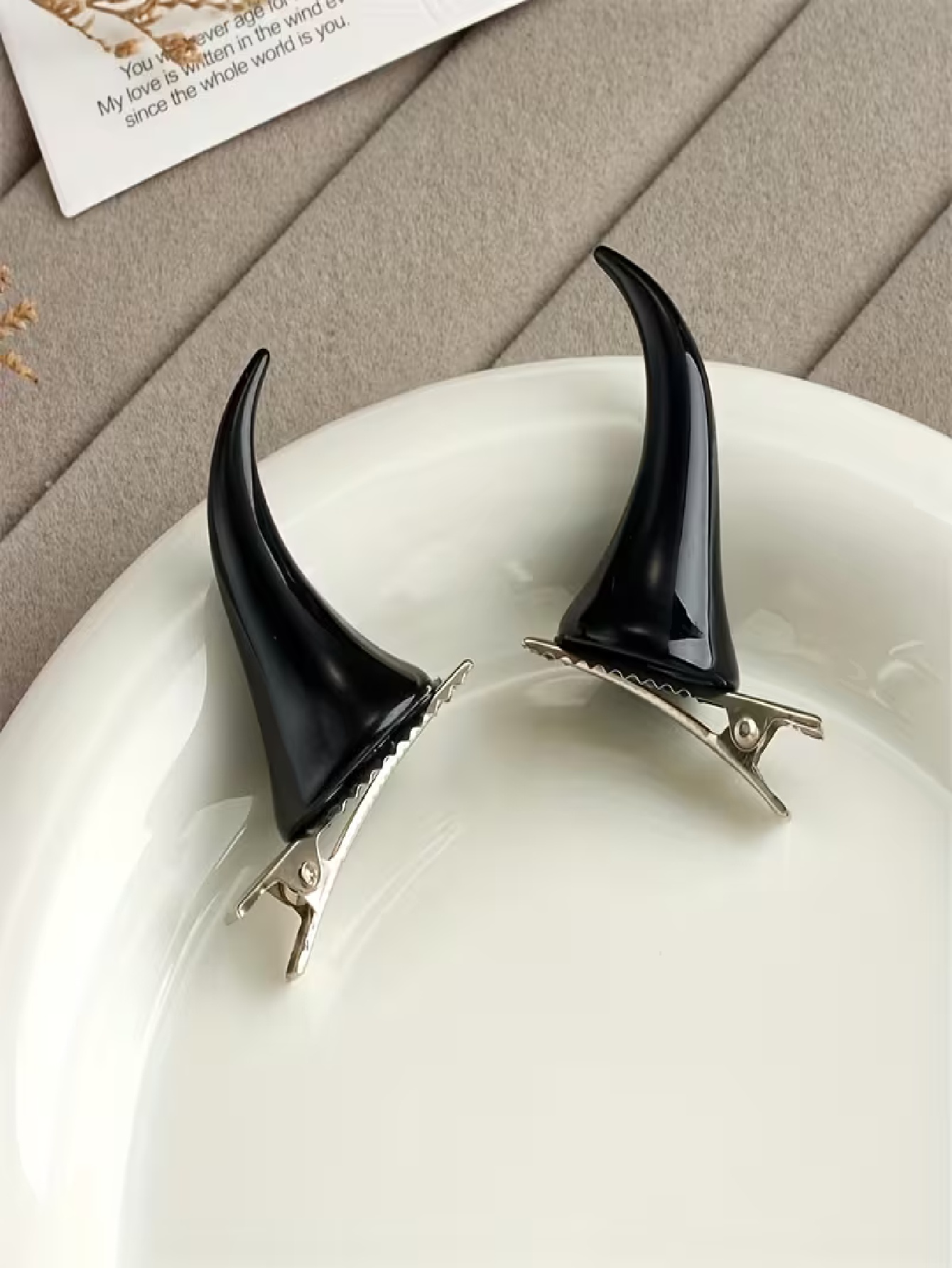 2-piece set, red horn hair cli - Resin Craft Ideas recension och pris