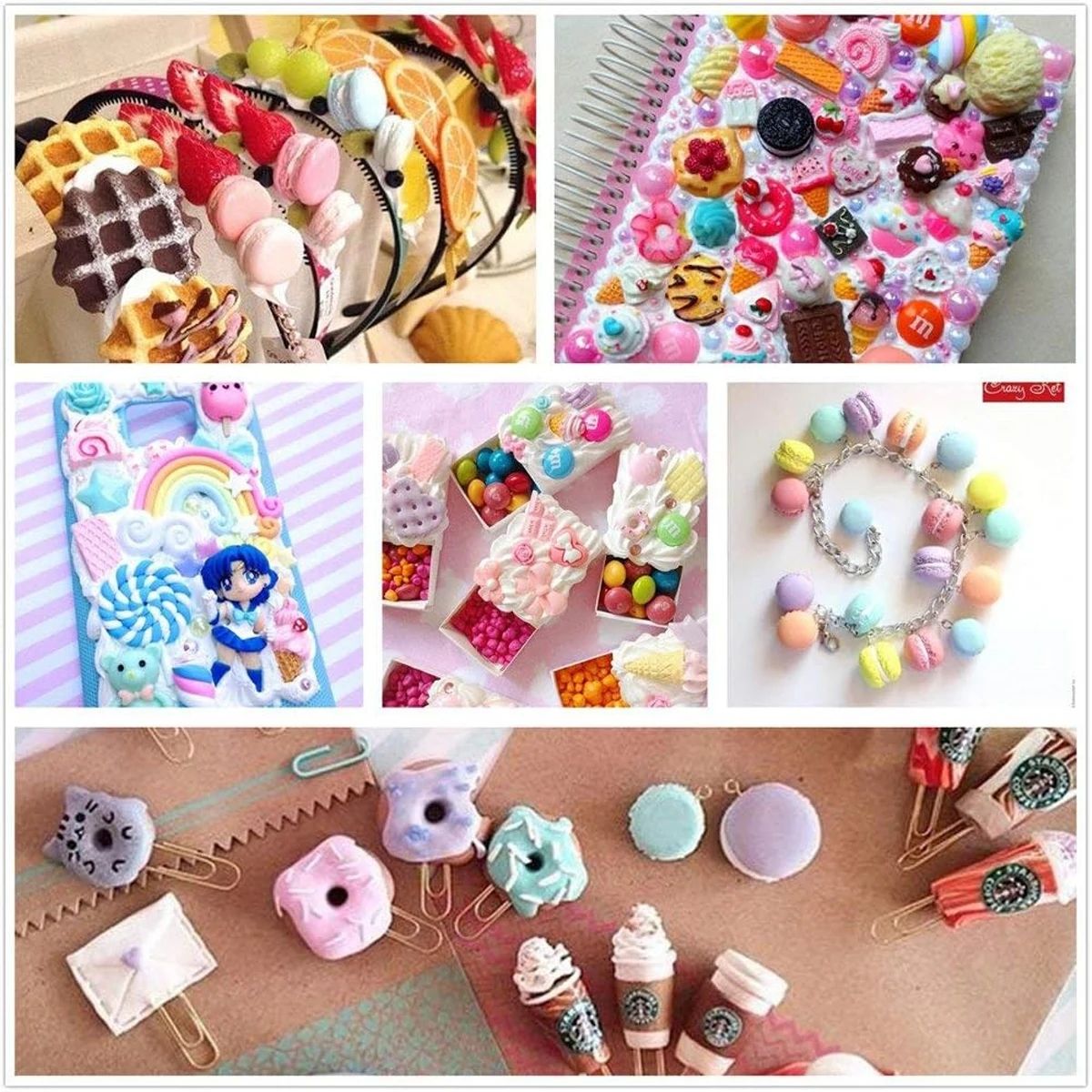 30pcs Random Candy Slime Charm - Resin Crafts Diy recension och pris