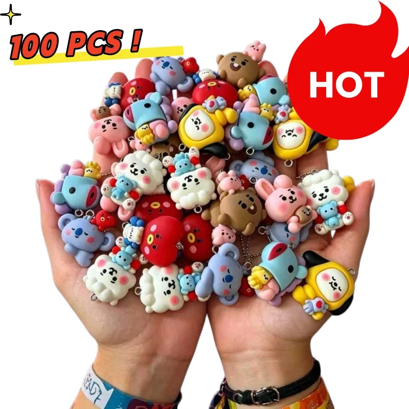 7pcs BT21 Resin Cartoon Charm  - Crafting Resin recension och pris