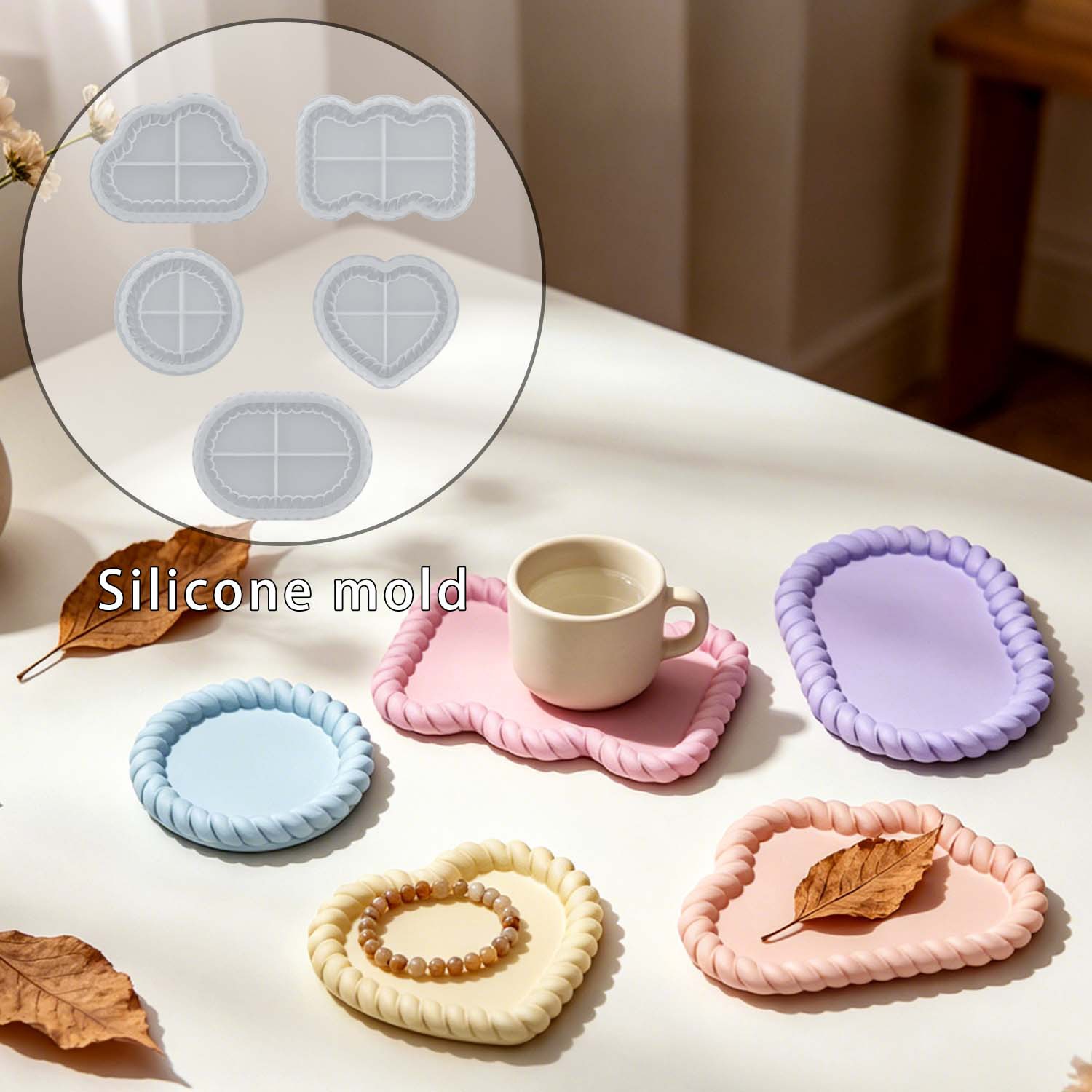 A variety of jute coaster sets - Serving Tray Mold recension och pris