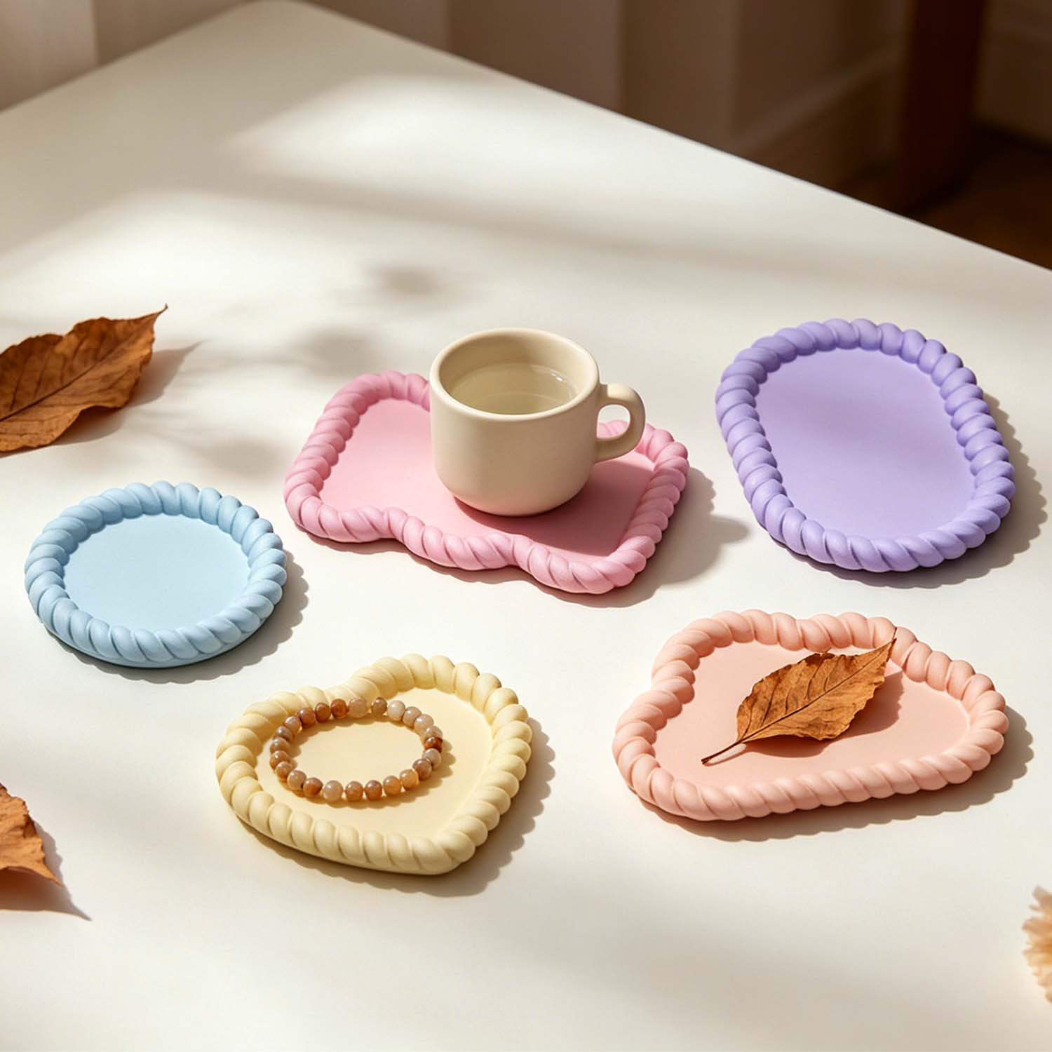 A variety of jute coaster sets - Serving Tray Mold recension och pris