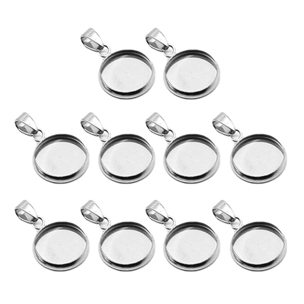 20Pcs Stainless Steel Round Pe - Resin Crafts Diy recension och pris