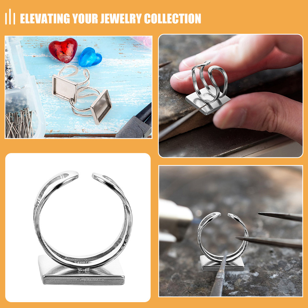 4Pcs Square Bezel Ring Base Co - Resin Crafts Diy recension och pris