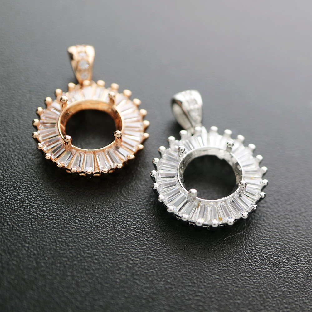 4-12MM Round Bezel Rose Gold S - Bezels Set Pendant recension och pris
