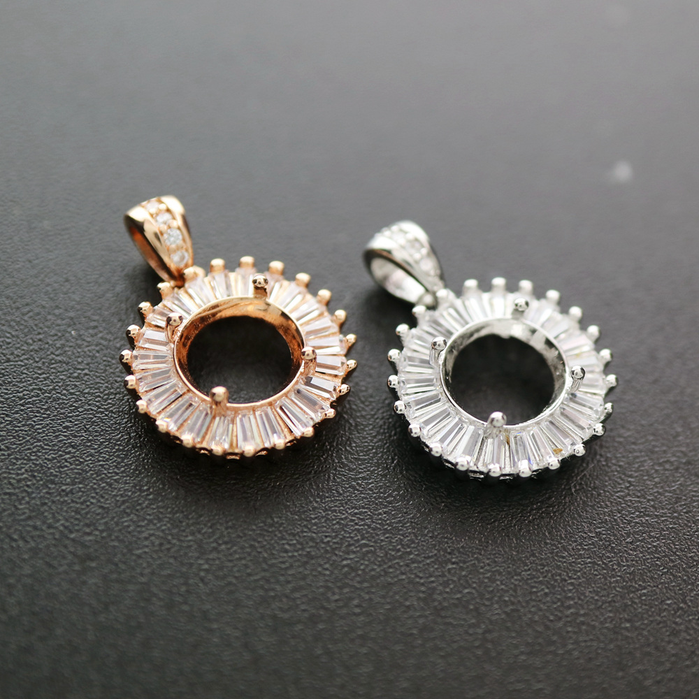 4-12MM Round Bezel Rose Gold S - Bezels Set Pendant recension och pris
